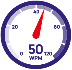 Target speed: 50 WPM