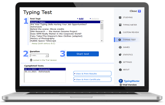 Professional Typing Tests Typing Test