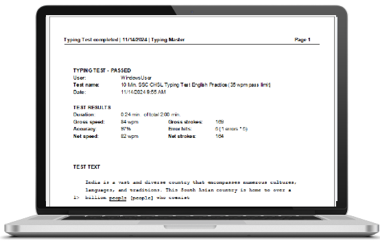 Printable Typing Certificate PDF Printable Typing Certificate